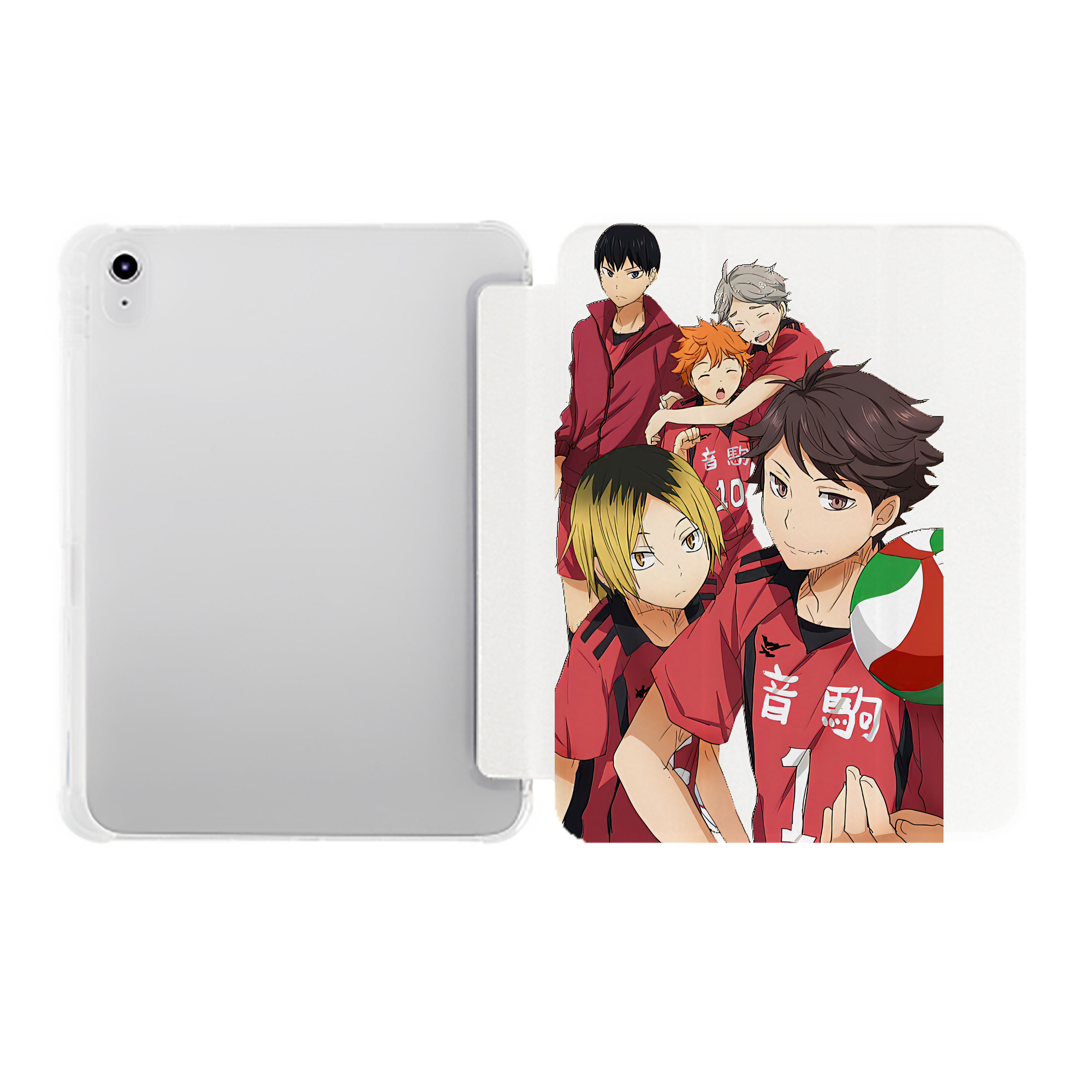 （画像用） ハイキュー!! Haikyu!! IPad ケース ペン収納付き 三つ折りスタンド PUレザー×シリコン 対応機種9.5/10.5/10.9インチ